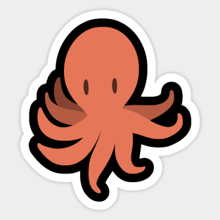 Orange Octopus Sticker